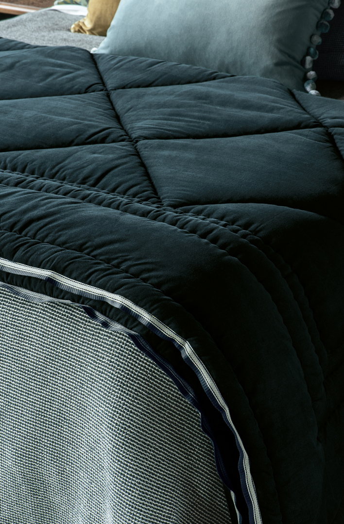 Bianca Lorenne - Tessere Prussian Blue Comforter (Eurocases Sold Separately) image 1